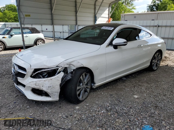 2017 Mercedes-Benz C 300 with VIN WDDWJ4KB6HF440722, listed as a Copart auction lot 52523515 with 57,808 mi miles and Salvage title. Bid and sale history available at DreamBid. Image 1.
