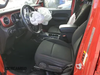 2021 Jeep Wrangler Unlimited Rubicon with VIN 1C4HJXFN9MW505291, listed as a Copart auction lot 89060615 with 69,894 mi miles and Salvage Title. Bid and sale history available at DreamBid. Image 7.