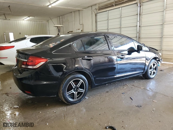 2015 Honda Civic Sedan LX with VIN 19XFB2F51FE016520, listed as a Copart auction lot 49957525 with 127,823 mi miles and Salvage Title. Bid and sale history available at carsss.com. Image 3.