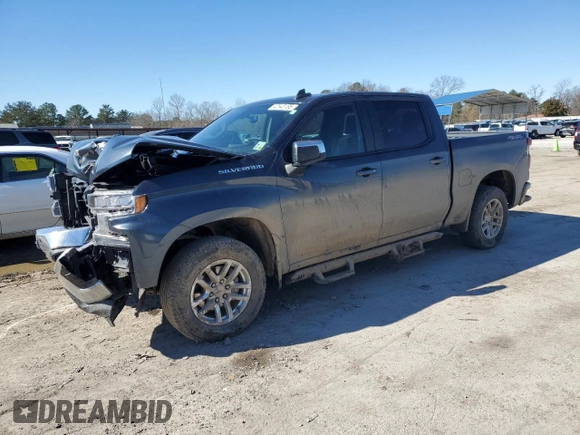2021 Chevrolet Silverado 1500 LT with VIN 1GCUYDED6MZ317425, listed as a Copart auction lot 42543185 with 117,969 mi miles and Salvage Title. Bid and sale history available at carsss.com. Image 1.