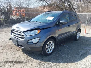 2019 Ford EcoSport SE with VIN MAJ3S2GE7KC301957, listed as a IAAI auction lot 41801182 with 81,525 mi miles and . Bid and sale history available at DreamBid. Image 20.