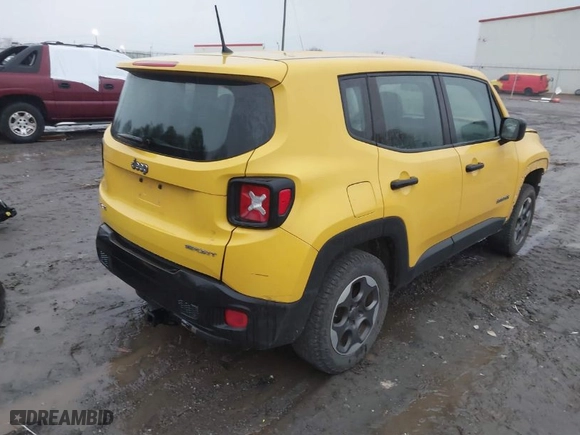 2015 Jeep Renegade Sport with VIN ZACCJBAH0FPB65177, listed as a IAAI auction lot 41475456 with 133,806 mi miles. Bid and sale history available at carsss.com. Image 4.