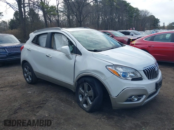 2013 Buick Encore Leather with VIN KL4CJCSB5DB202170, listed as a IAAI auction lot 41872948 with 48,536 mi miles and . Bid and sale history available at carsss.com. Image 12.