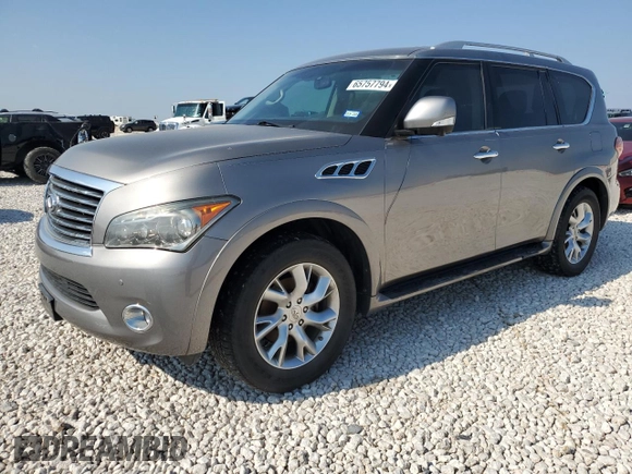 2011 Infiniti QX56 8-passenger with VIN JN8AZ2ND7B9701235, listed as a Copart auction lot 65757794 with 181,688 mi miles and Clean Title. Bid and sale history available at carsss.com. Image 1.