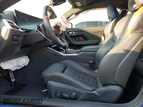 2025 BMW M2 with VIN 3MF23DM03S8E95026, listed as a Copart auction lot 42879435 with 6,399 mi miles and Salvage Title. Bid and sale history available at carsss.com. Image 7.