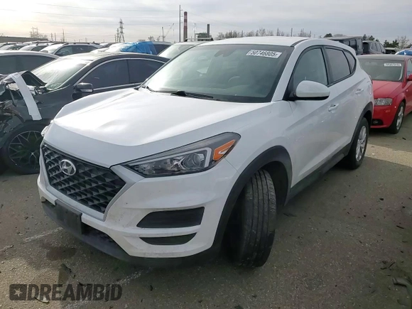 2019 Hyundai Tucson SE with VIN KM8J2CA47KU033909, listed as a Copart auction lot 50746805 with 55,797 mi miles and Salvage Title. Bid and sale history available at carsss.com. Image 10.