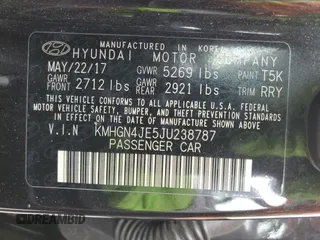2018 Genesis G80 3.8L with VIN KMHGN4JE5JU238787, listed as a Copart auction lot 62377095 with 71,405 mi miles and Salvage title. Bid and sale history available at DreamBid. Image 12.