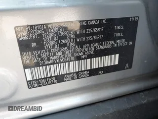 2020 Toyota RAV4 Hybrid XLE z VIN 2T3RWRFVXLW054810, wystawiony jako IAAI lot #42411211 z przebiegiem 94 523 mil mil oraz . Historia ofert i sprzedaży dostępna na DreamBid. Obrazek 9.