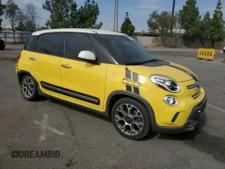 2014 FIAT 500L Trekking with VIN ZFBCFADH1EZ019518, listed as a Copart auction lot 74023564 with 124,433 mi miles and Salvage Title. Bid and sale history available at carsss.com. Image 4.
