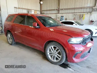 2021 Dodge Durango GT Plus with VIN 1C4RDHDGXMC715762, listed as a Copart auction lot 47802015 with 72,628 mi miles and Salvage Title. Bid and sale history available at DreamBid. Image 4.