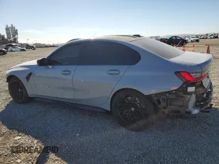 2024 BMW M3 Competition with VIN WBS33AY0XRFT58675, listed as a Copart auction lot 81841404 with 2,144 mi miles and Salvage title. Bid and sale history available at DreamBid. Image 2.