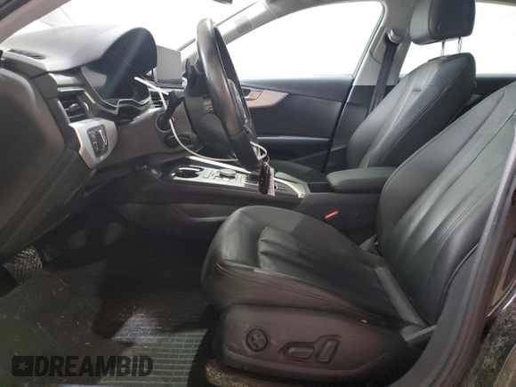 2017 Audi A4 Premium Plus with VIN WAUENAF44HN009318, listed as a Copart auction lot 57634515 with 53,636 mi miles and Salvage title. Bid and sale history available at DreamBid. Image 7.