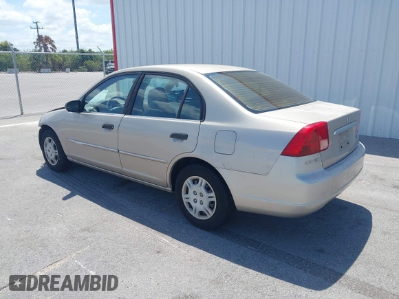 2001 Honda Civic LX with VIN 2HGES16521H610022, listed as a IAAI auction lot 42077819 with 155,570 mi miles. Bid and sale history available at carsss.com. Image 3.