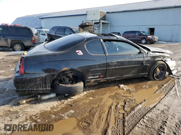 2004 Chevrolet Monte Carlo SS Supercharged z VIN 2G1WZ151049382400, wystawiony jako Copart lot #88758105 z przebiegiem 205 017 mil mil oraz Tytuł czysty. Historia ofert i sprzedaży dostępna na DreamBid. Obrazek 3.