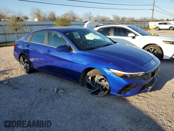 2024 Hyundai Elantra SEL with VIN KMHLS4DG3RU724420, listed as a Copart auction lot 45726645 with 11,844 mi miles and Clean Title. Bid and sale history available at carsss.com. Image 4.