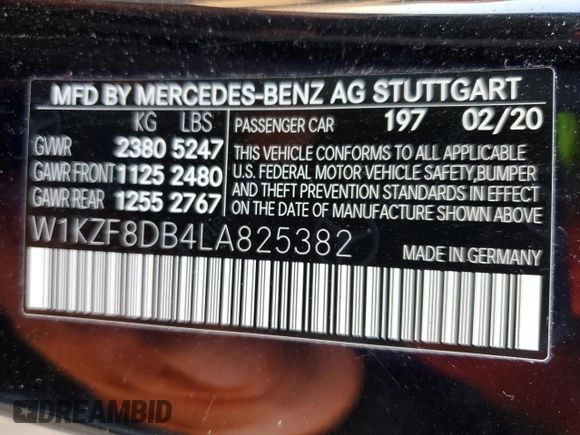 2020 Mercedes-Benz E-Class E 350 with VIN W1KZF8DB4LA825382, listed as a Copart auction lot 70444742 with 30,911 mi miles. Bid and sale history available at carsss.com. Image 13.