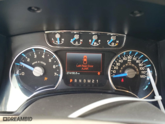 2013 Ford F-150 XLT with VIN 1FTFW1E68DFC16774, listed as a Copart auction lot 53814775 with 274,150 mi miles and Salvage Title. Bid and sale history available at carsss.com. Image 9.