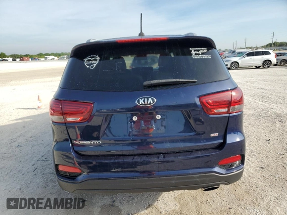 2020 Kia Sorento LX with VIN 5XYPG4A35LG637703, listed as a Copart auction lot 50608495 with 124,220 mi miles and Non Repairable. Bid and sale history available at carsss.com. Image 6.
