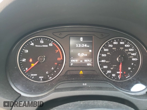 2017 Audi A3 Sedan Premium with VIN WAUB8GFF7H1037569, listed as a Copart auction lot 48650853 with 69,870 mi miles. Bid and sale history available at carsss.com. Image 9.