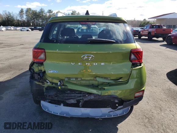 2022 Hyundai Venue SEL with VIN KMHRC8A39NU166129, listed as a Copart auction lot 49992155 with 29,775 mi miles and Salvage Title. Bid and sale history available at DreamBid. Image 6.