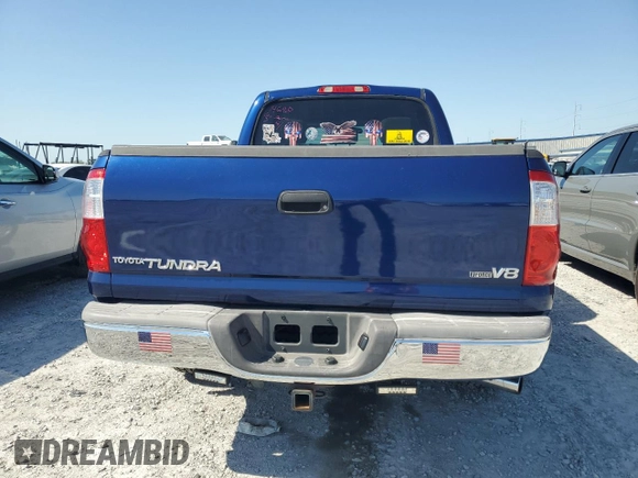 2006 Toyota Tundra SR5 with VIN 5TBET34186S514226, listed as a Copart auction lot 52534735 with 68,202 mi miles and Salvage Title. Bid and sale history available at DreamBid. Image 6.
