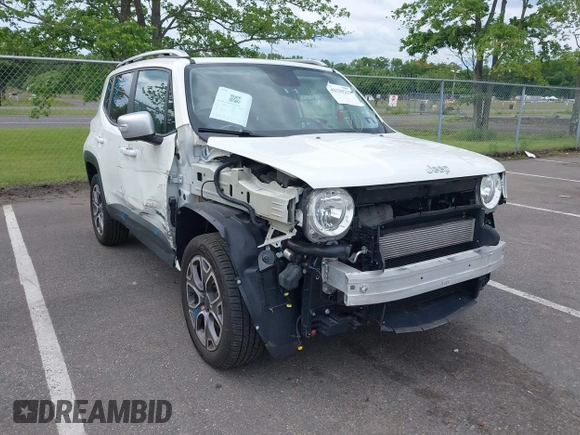 2016 Jeep Renegade Limited with VIN ZACCJBDT7GPD46240, listed as a IAAI auction lot 42329227 with 41,916 mi miles and . Bid and sale history available at DreamBid. Image 1.