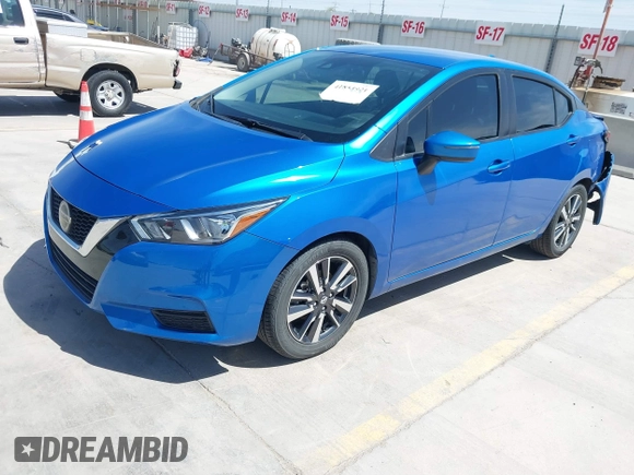 2021 Nissan Versa SV with VIN 3N1CN8EV7ML870390, listed as a IAAI auction lot 41833921 with 36,120 mi miles. Bid and sale history available at carsss.com. Image 2.