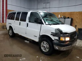 2006 Chevrolet Express Passenger z VIN 1GAHG35U061177638, wystawiony jako Copart lot #83433844 z przebiegiem 115 434 mil mil oraz Czysty tytuł • Clean title. Historia ofert i sprzedaży dostępna na DreamBid. Obrazek 4.