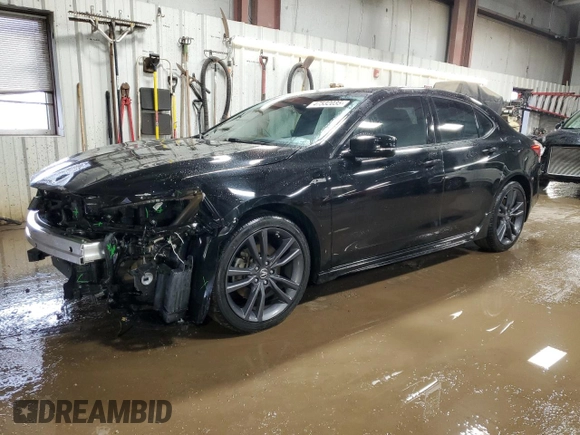 2018 Acura TLX w/A-SPEC Pkg with VIN 19UUB3F65JA006303, listed as a Copart auction lot 47532035 with 38,680 mi miles and Salvage Title. Bid and sale history available at carsss.com. Image 1.