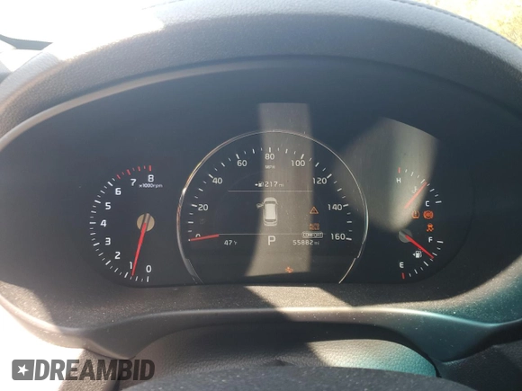 2020 Kia Sorento EX with VIN 5XYPH4A5XLG675703, listed as a Copart auction lot 52309365 with 55,882 mi miles and Salvage title. Bid and sale history available at DreamBid. Image 9.