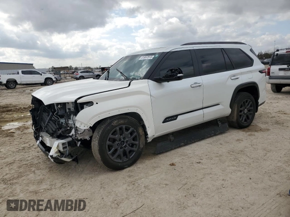 2024 Toyota Sequoia SR5 with VIN 7SVAAABA5RX021370, listed as a Copart auction lot 41857015 with 29,969 mi miles and Salvage Title. Bid and sale history available at carsss.com. Image 1.