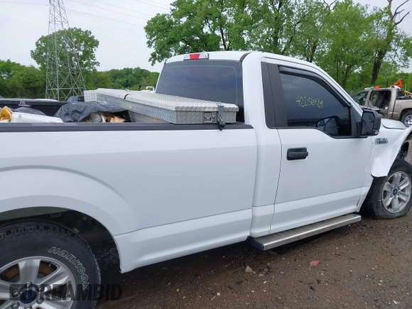 2019 Ford F-150 XL with VIN 1FTMF1C52KKD08601, listed as a IAAI auction lot 42256484 with 83,417 mi miles and . Bid and sale history available at DreamBid. Image 12.