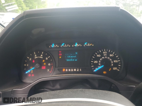 2017 Ford F-150 XL with VIN 1FTEX1CF7HKC87926, listed as a Copart auction lot 51379525 with 184,555 mi miles and Salvage title. Bid and sale history available at DreamBid. Image 9.