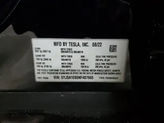 2022 Tesla Model S Plaid с VIN 5YJSA1E65NF487665, выставлен на аукционе Copart как лот 55261025 с пробегом Не указан миль и Списание • Salvage title. История ставок и продаж доступна на DreamBid. Изображение 13.