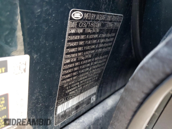 2018 Land Rover Range Rover с VIN SALGS5RE4JA502406, выставлен на аукционе Copart как лот 77311104 с пробегом 96 705 миль миль и Списание • Salvage title. История ставок и продаж доступна на DreamBid. Изображение 13.