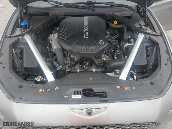 2022 Genesis G70 3.3T with VIN KMTG54TE0NU094803, listed as a Copart auction lot 79258544 with 42,832 mi miles and Salvage Title. Bid and sale history available at carsss.com. Image 12.