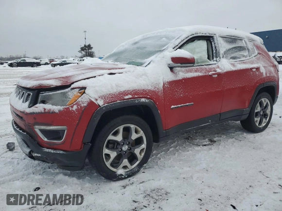 2020 Jeep Compass Limited with VIN 3C4NJDCB1LT138936, listed as a Copart auction lot 45344685 with 53,183 mi miles and Salvage Title. Bid and sale history available at carsss.com. Image 1.