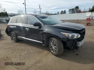 2015 Infiniti QX60 with VIN 5N1AL0MMXFC542315, listed as a Copart auction lot 51529225 with 128,459 mi miles and Salvage Title. Bid and sale history available at carsss.com. Image 4.