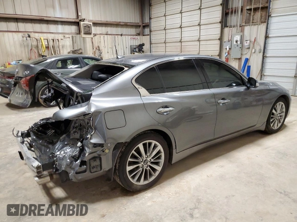 2023 Infiniti Q50 Luxe with VIN JN1EV7BP9PM512226, listed as a Copart auction lot 56002275 with 29,865 mi miles and Salvage title. Bid and sale history available at DreamBid. Image 3.