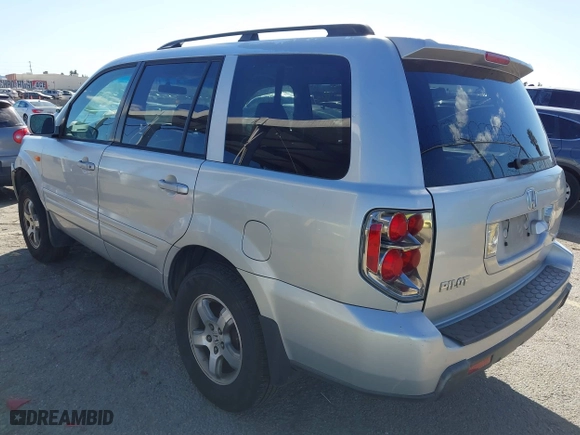 2007 Honda Pilot EX-L with VIN 2HKYF18767H521343, listed as a IAAI auction lot 41713495 with 187,249 mi miles. Bid and sale history available at carsss.com. Image 3.