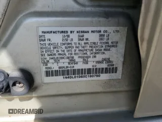 1999 Nissan Altima XE with VIN 1N4DL01D8XC180790, listed as a Copart auction lot 73752364 with 160,572 mi miles and Salvage Title. Bid and sale history available at carsss.com. Image 15.