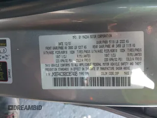 2011 Mazda CX-7 s Touring with VIN JM3ER4C39B0367496, listed as a IAAI auction lot 41743061 with 195,005 mi miles. Bid and sale history available at carsss.com. Image 9.
