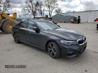 2021 BMW 3 Series 330e with VIN 3MW5P7J09M8B59312, listed as a Copart auction lot 47954125 with 0 mi miles and Salvage Title. Bid and sale history available at carsss.com. Image 4.