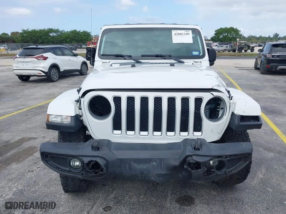 2019 Jeep Wrangler Unlimited Sahara with VIN 1C4HJXEN0KW623325, listed as a IAAI auction lot 42001189 with 1 mi miles. Bid and sale history available at carsss.com. Image 6.