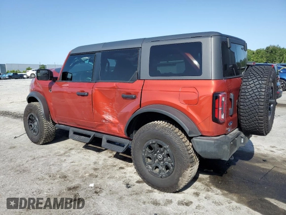 2024 Ford Bronco Wildtrak with VIN 1FMEE2BP4RLB23952, listed as a Copart auction lot 57058835 with 12,180 mi miles and Non repairable. Bid and sale history available at DreamBid. Image 2.