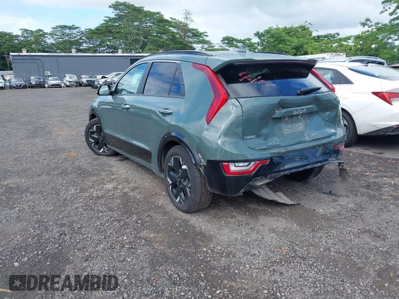 2023 Kia Niro Wave with VIN KNDCT3L17P5018213, listed as a IAAI auction lot 41080512 with 46,819 mi miles and . Bid and sale history available at DreamBid. Image 3.