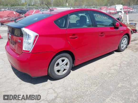 2011 Toyota Prius I with VIN JTDKN3DU6B5337481, listed as a IAAI auction lot 42143060 with 207,394 mi miles. Bid and sale history available at carsss.com. Image 4.