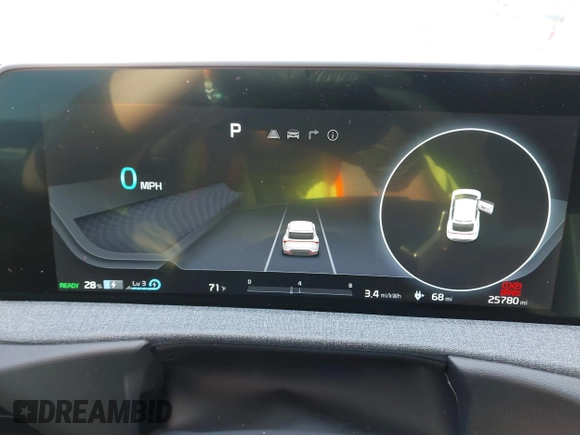 2022 Kia EV6 Wind with VIN KNDC3DLC5N5034110, listed as a IAAI auction lot 41667440 with 25,780 mi miles. Bid and sale history available at carsss.com. Image 7.