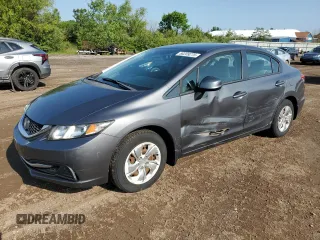 2013 Honda Civic LX z VIN 19XFB2F54DE073260, wystawiony jako Copart lot #58209275 z przebiegiem 56 240 mil mil oraz Szkoda całkowita • Salvage title. Historia ofert i sprzedaży dostępna na DreamBid. Obrazek 1.