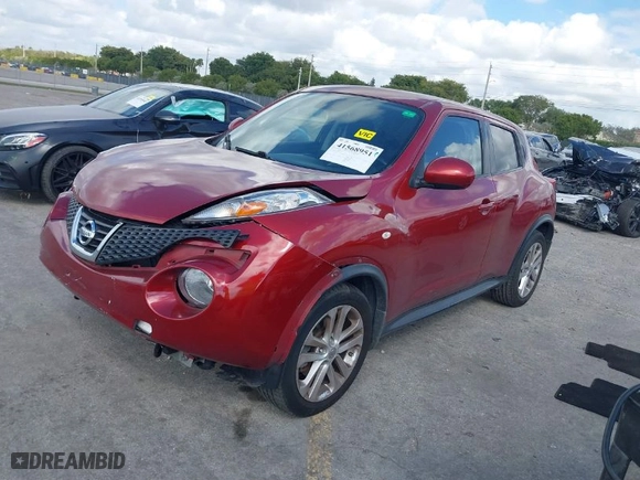 2013 Nissan Juke S with VIN JN8AF5MR0DT216514, listed as a IAAI auction lot 41568951 with 84,721 mi miles. Bid and sale history available at carsss.com. Image 2.